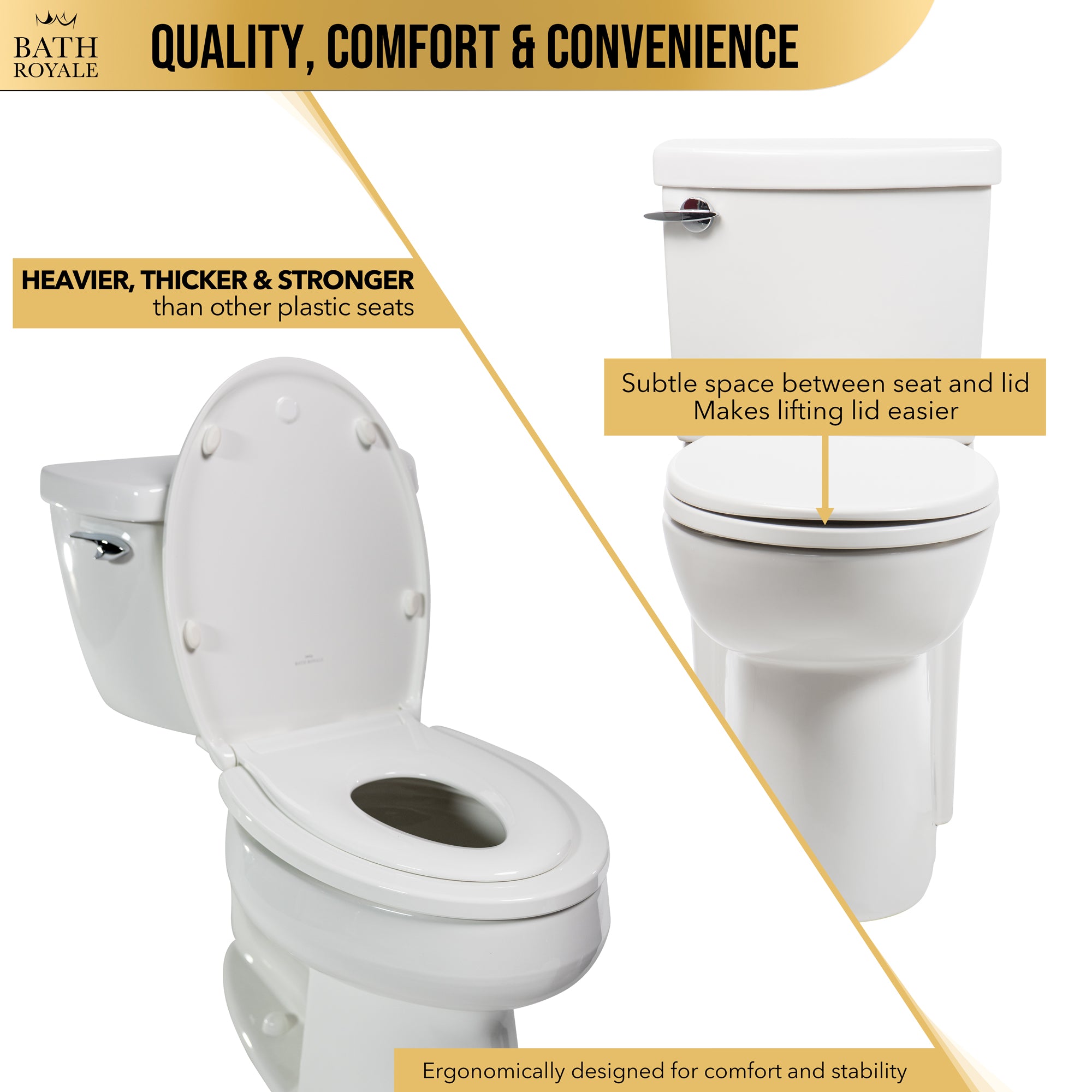 Kingsport Family Toilet Seat with Built-In Child Seat