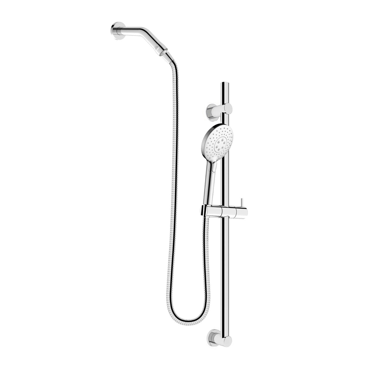 Shower Head Bracket – Adjustable Handheld Shower Holder, Chrome Plated Wall Mount With Suction Cup, Universal G1/2 Fits Most Shower Heads