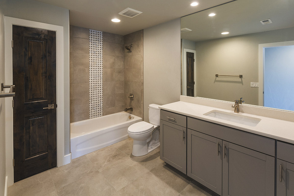 Where to place recessed deals lights in bathroom