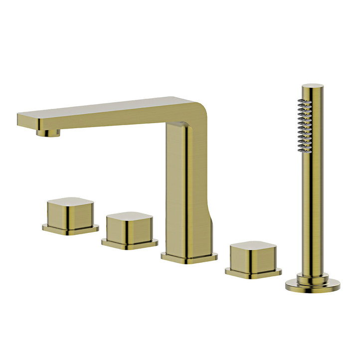 Pasha Deck Mount Tub Filler with Handheld Spray