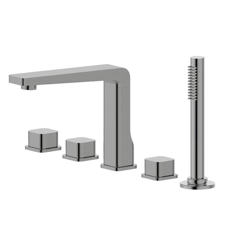 Pasha Deck Mount Tub Filler with Handheld Spray