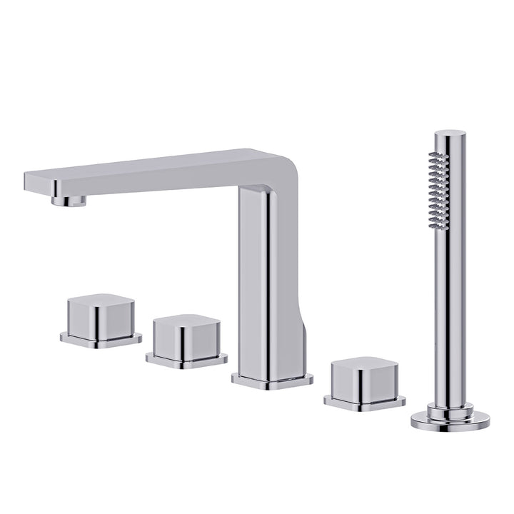 Pasha Deck Mount Tub Filler with Handheld Spray