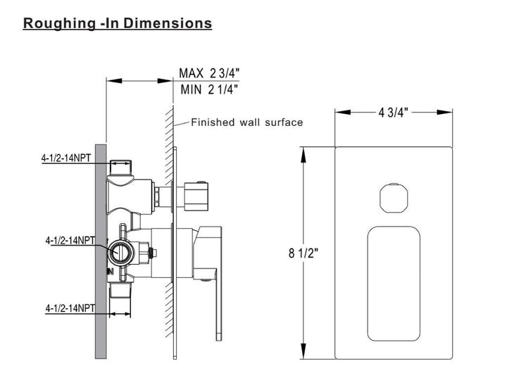 Pasha Pressure-Balancing Shower Valve with Diverter