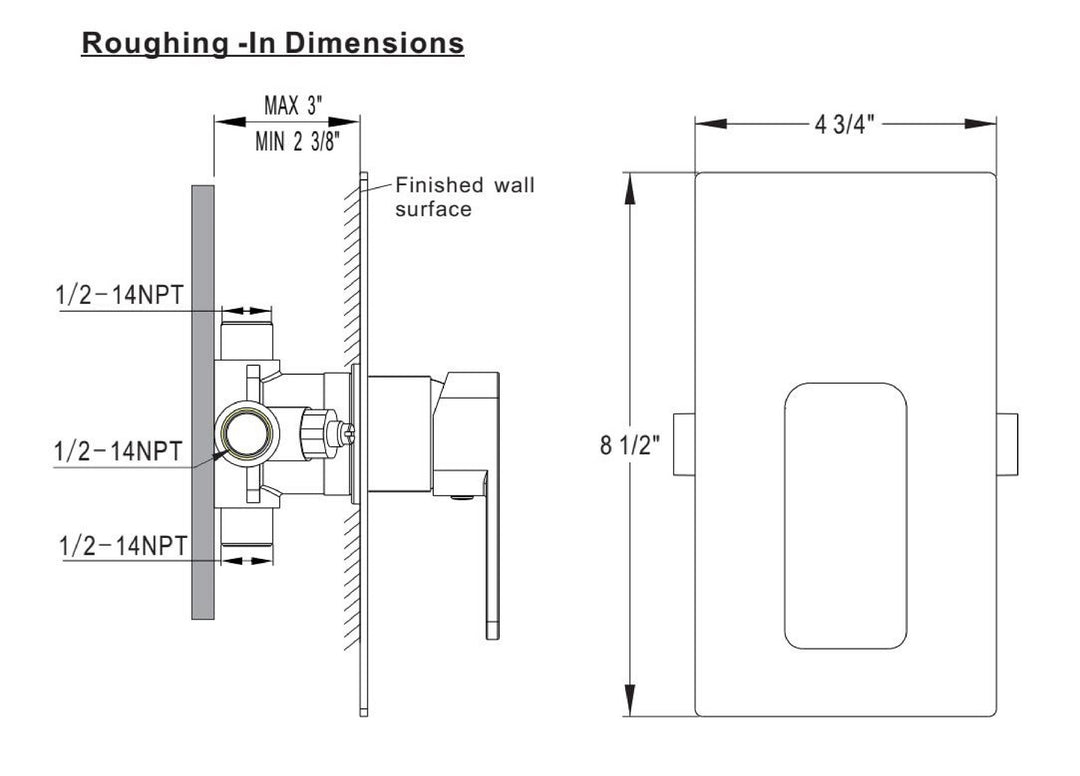 Pasha Pressure-Balancing Shower Valve