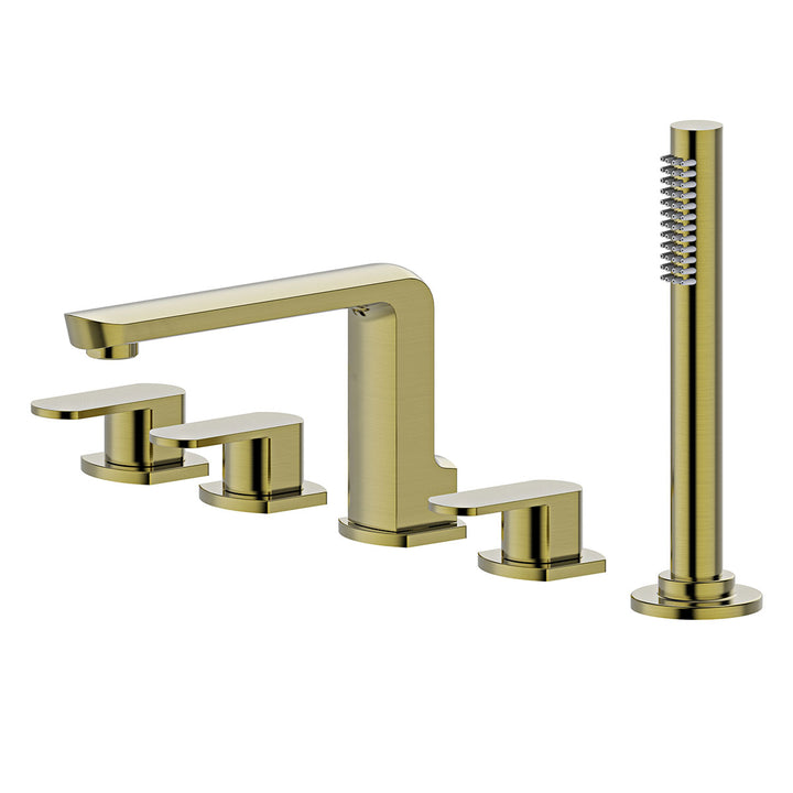 Milano Deck Mount Tub Filler with Handheld Spray