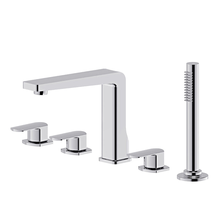 Milano Deck Mount Tub Filler with Handheld Spray