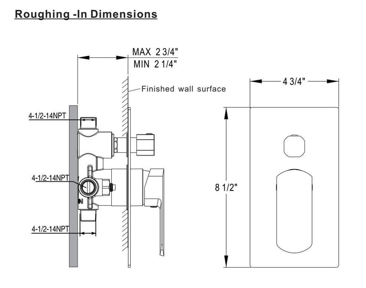 Milano Shower Valve with Diverter