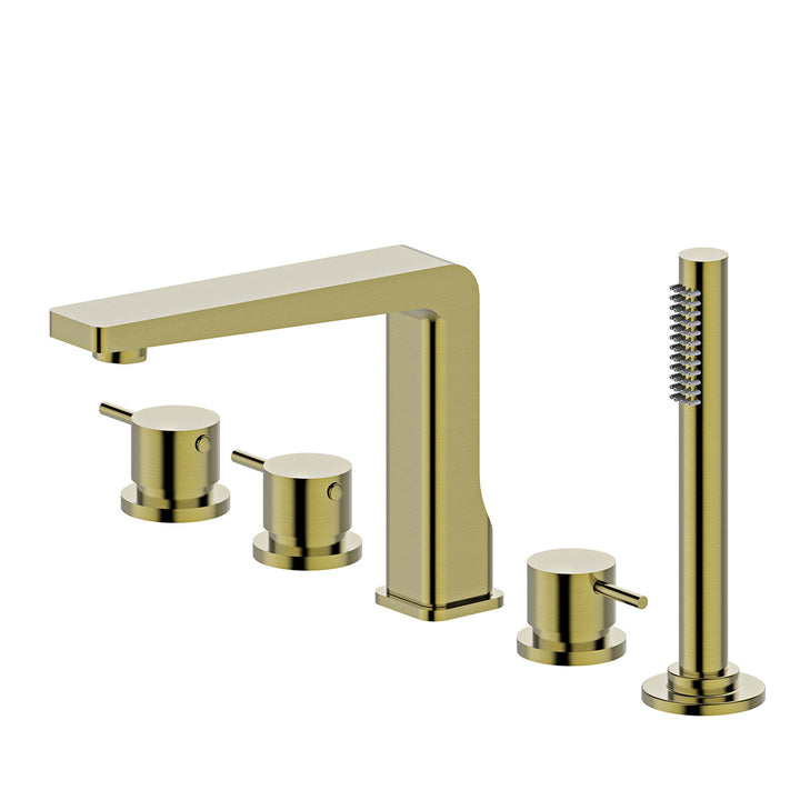Envol Deck Mount Tub Filler with Handheld Spray
