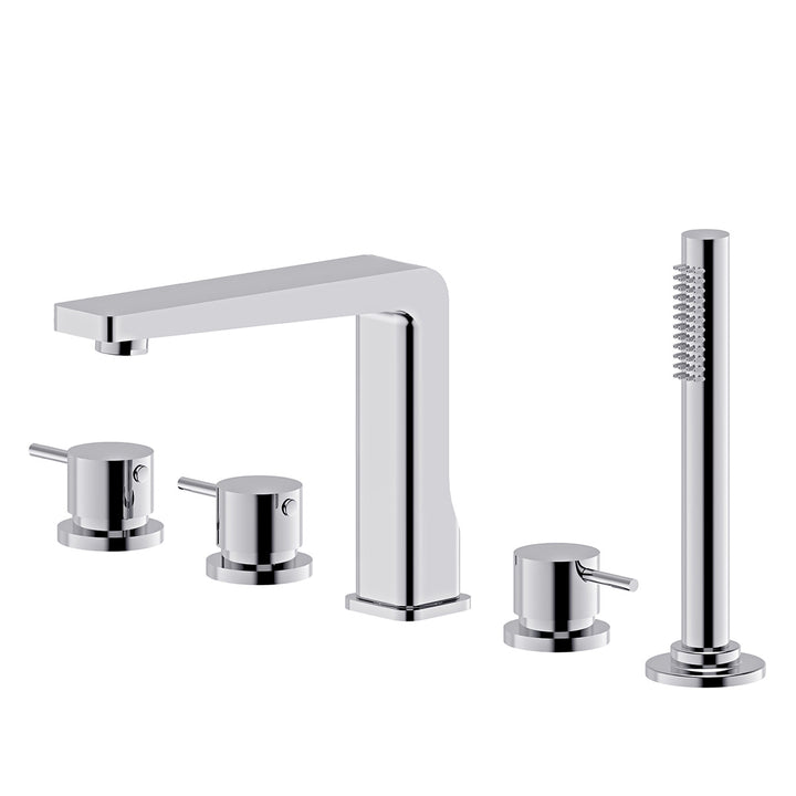 Envol Deck Mount Tub Filler with Handheld Spray