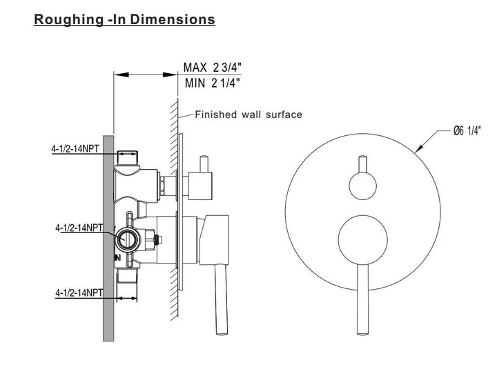 Envol Shower Valve with Diverter