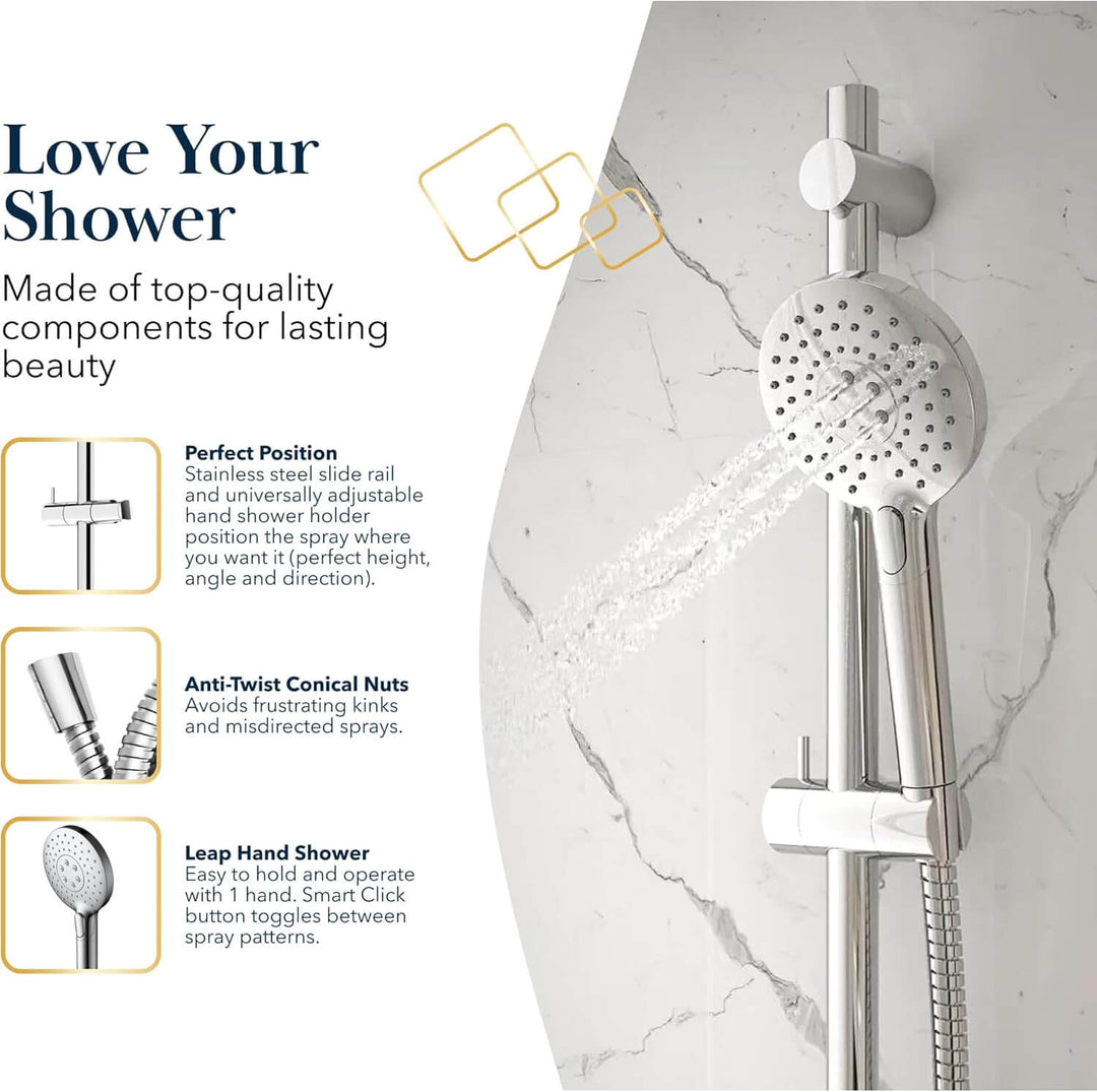 Triton Shower Head Hand Shower Holder Adjustable Rail Shower Head ...