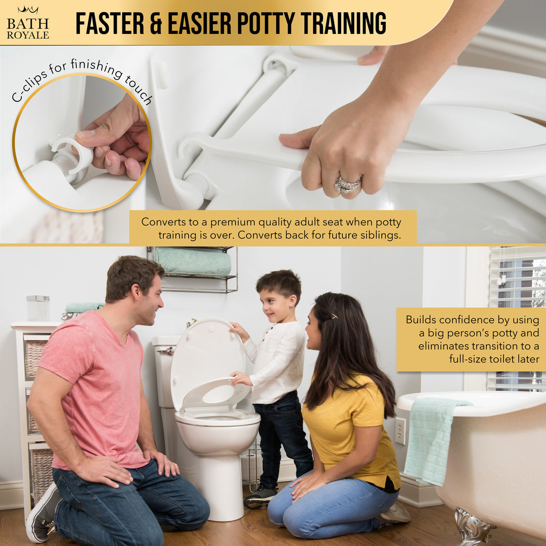 Kingsport Family Toilet Seat with Built-In Child Seat