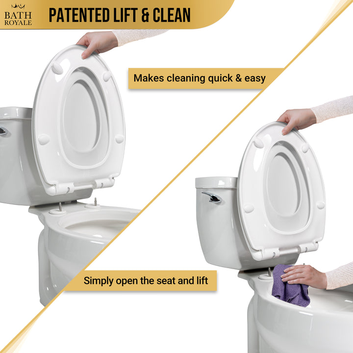 Kingsport Family Toilet Seat with Built-In Child Seat