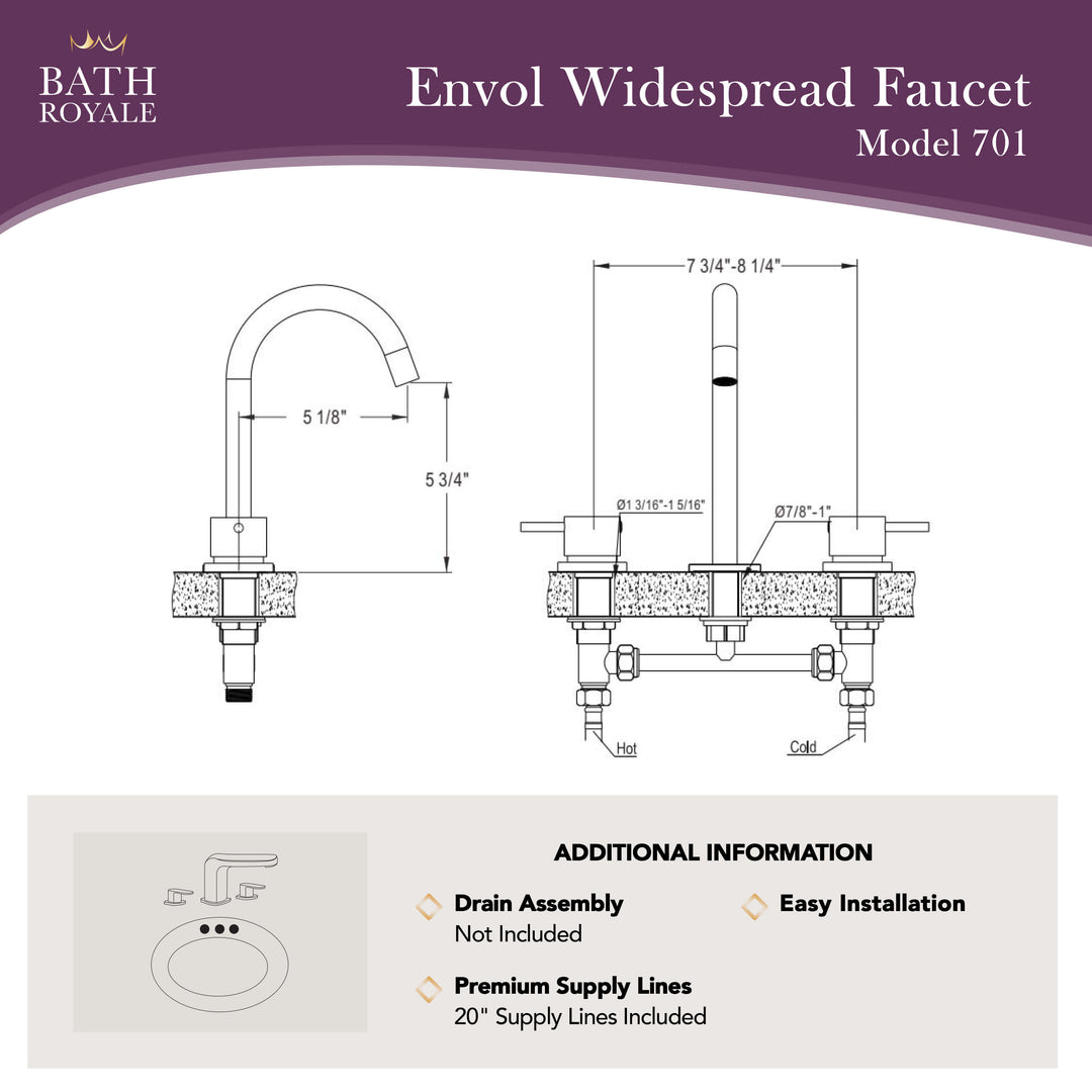 Envol 8" Spread Lav Faucet