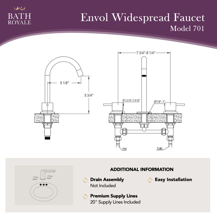 Envol 8" Spread Lav Faucet