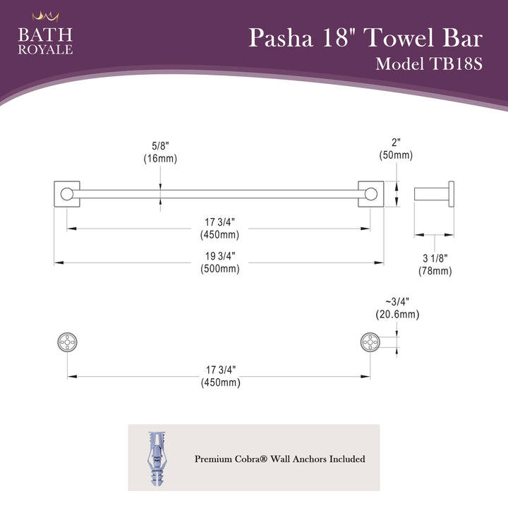 Pasha 18" Towel Bar