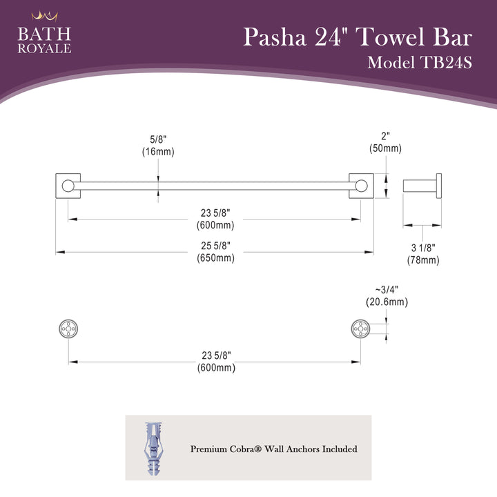 Pasha 24" Towel Bar