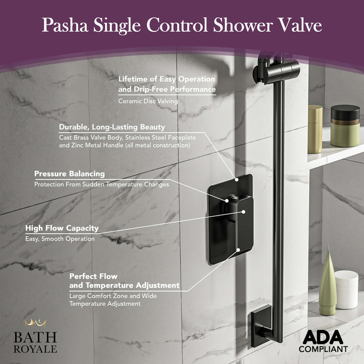 Pasha Pressure-Balancing Shower Valve