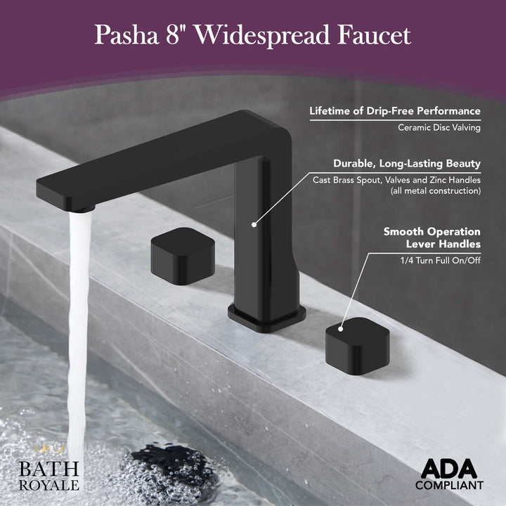 Pasha 8" Spread Lav Faucet