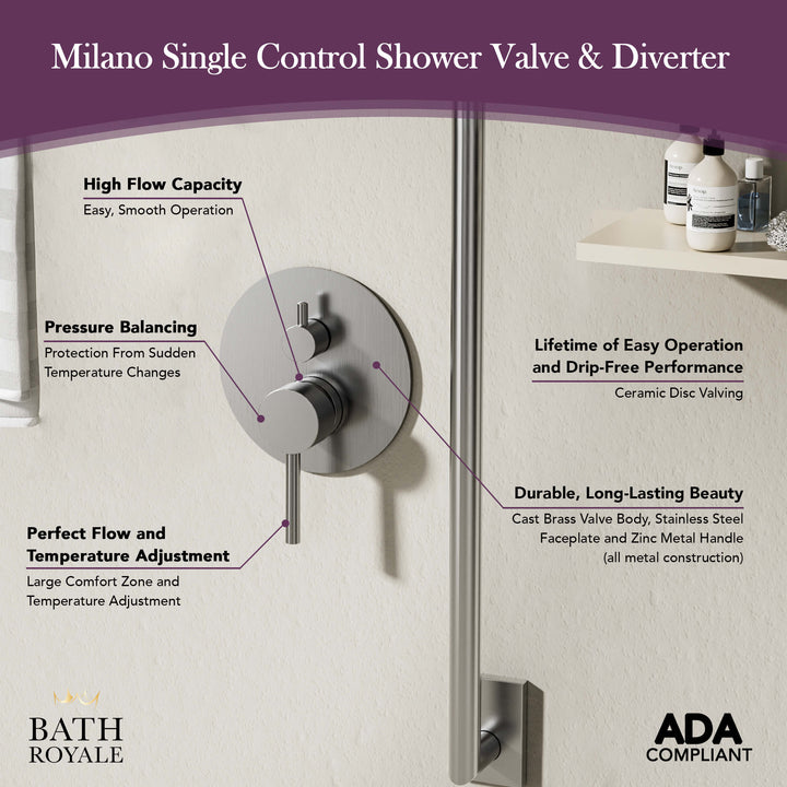 Envol Shower Valve with Diverter