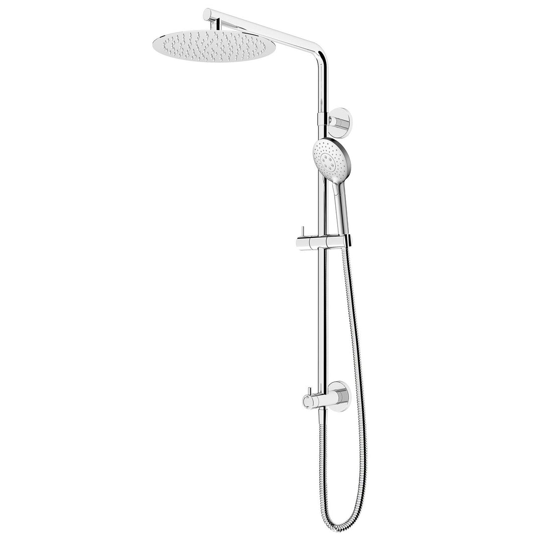 6" Rainfall Shower Head And Handheld Shower Dual 3-Way Shower Combo With Extra Long Premium Stainless Steel Shower-Hose - Faucet