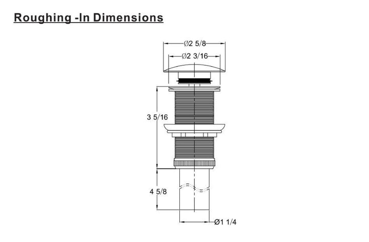 Finger Tap Bathroom Sink Drain Without Overflow