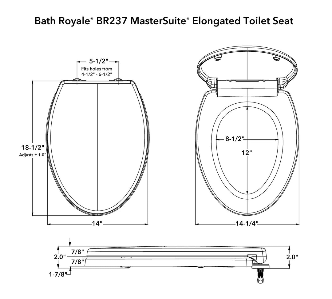 BR-237 MasterSuite Elongated Toilet Seat