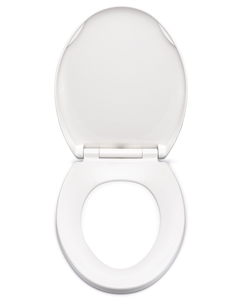 Premium Elongated Toilet Seat White Open