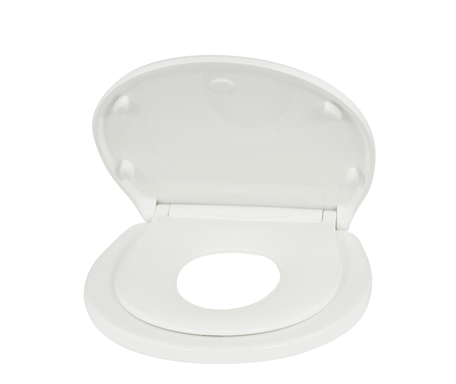 360 View of Round Kingsport Family Toilet Seat with Built-In Child Seat